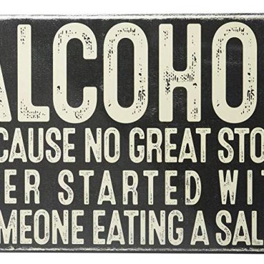 Alcohol’s Better Than Salad Wall Art