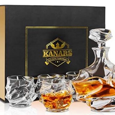 Crystal Emperor Whiskey Decanter & Glasses Set