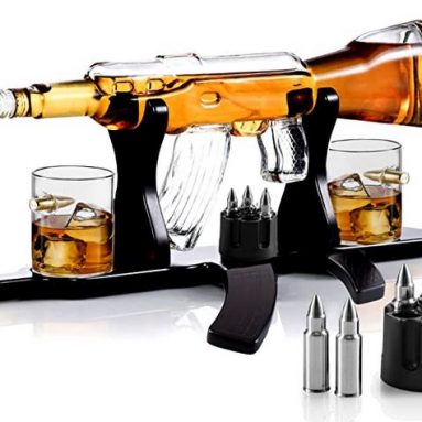 Glass Gun Whiskey Decanter