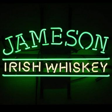 Neon Jameson Irish Whiskey Bar Sign
