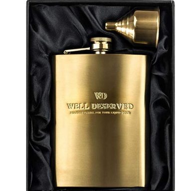 Liquid Gold Whiskey Flask