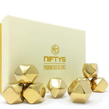 Metallic Gold Whiskey Ice Cubes