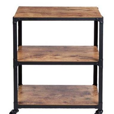 Mind Reader 3-Tier Wood & Metal Bar Cart