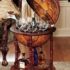 Nathan James 2-Tier Glass & Metal Bar Cart