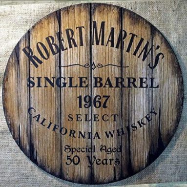 Personalized Whiskey Barrel head Sign