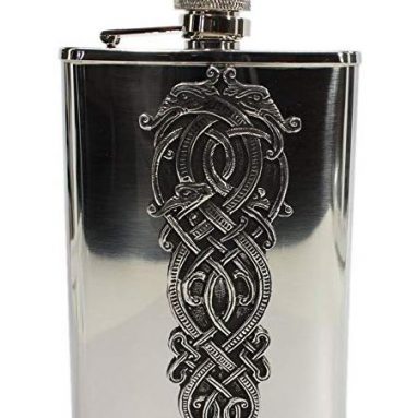 Pewter Celtic Dragon Flask