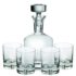 5-Piece Crystal Whiskey Decanter & Glass Set