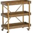 Nathan James 2-Tier Glass & Metal Bar Cart