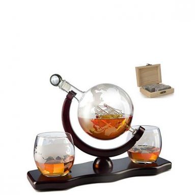 Whiskey Decanter Globe Gift Set