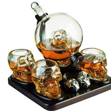 Whiskey Skull Decanter With Matching Glassware Set